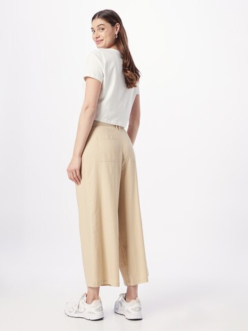 comma casual identity Wide leg Pleat-Front Pants in Beige