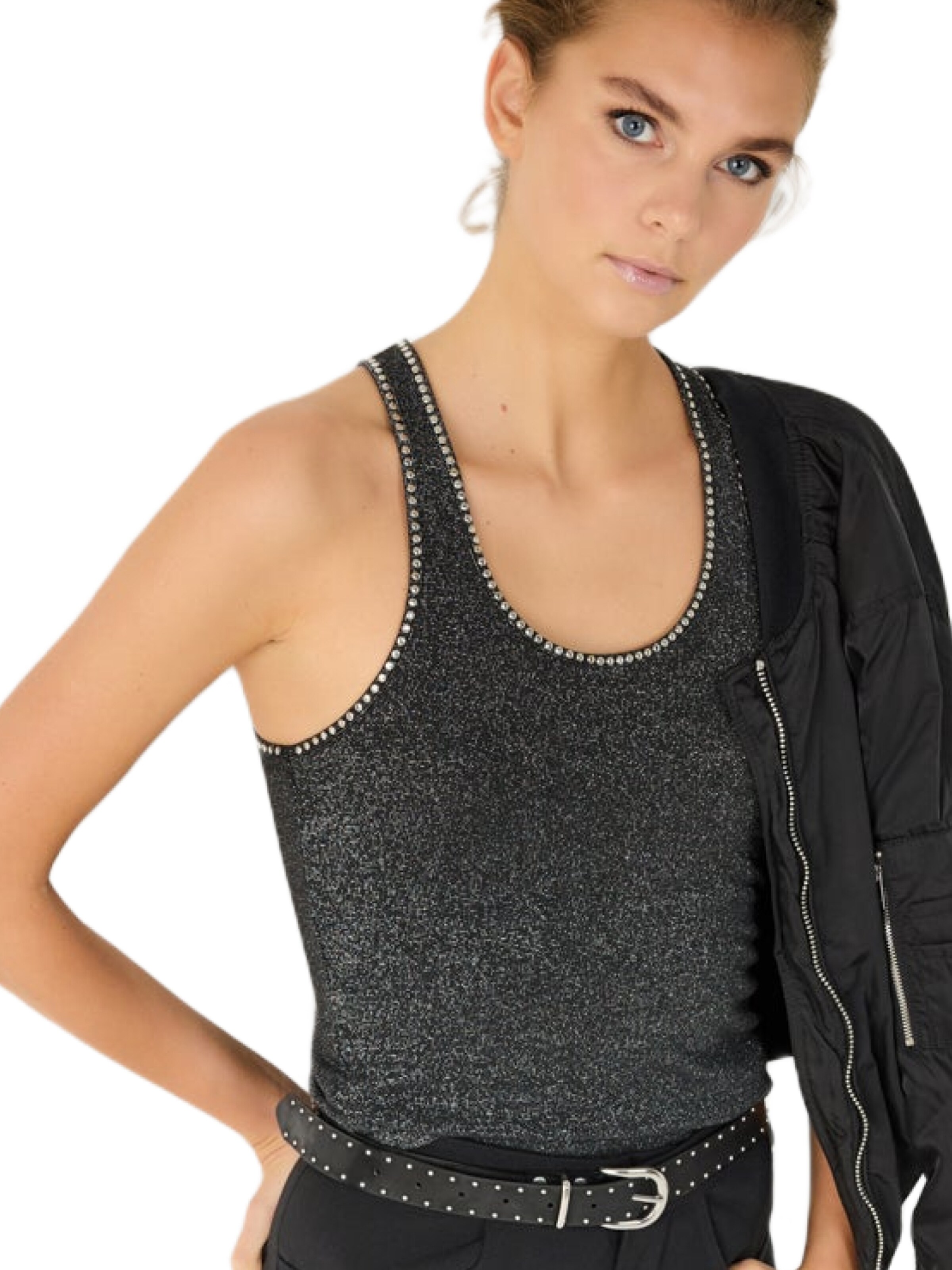 No Matter What Top in Grijs