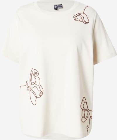 Vero Moda Curve Paita 'VMCIrene' koossa XXL värissä kerma / tummanruskea, Tuotenäkymä