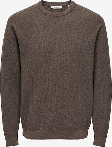 Pullover di Only & Sons in marrone: frontale