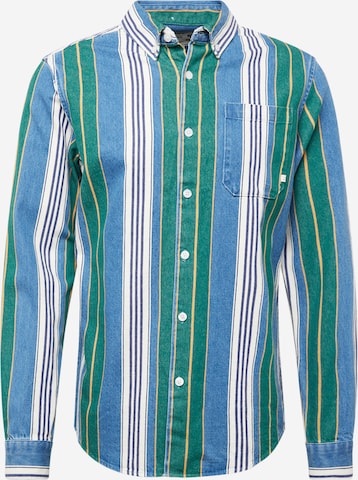 FARAH Regular fit Overhemd 'BURGHINO' in Groen: voorkant