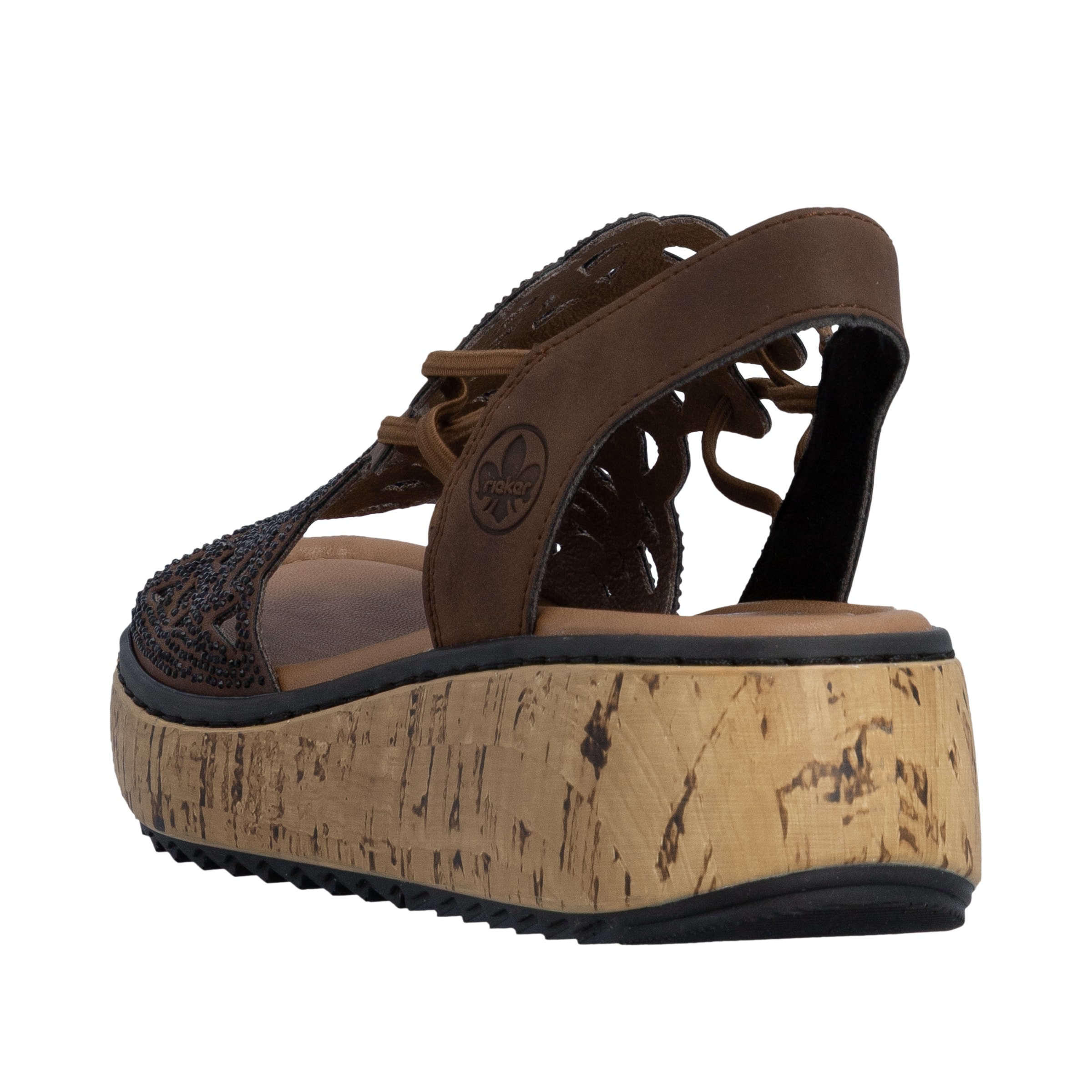 Rieker Strap sandal 'V1765' in Brown