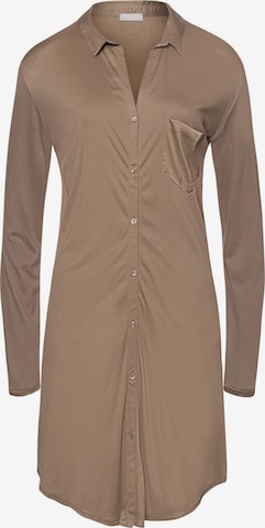 Chemise de nuit ' Central ' Hanro en marron : devant