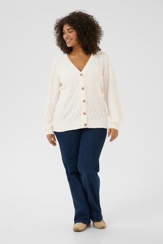 Cardigan 'Anita' KAFFE CURVE en beige