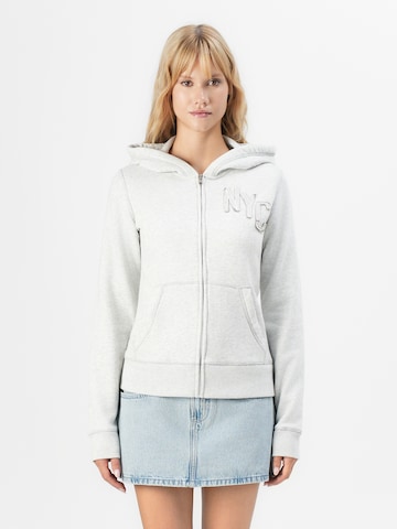 HOLLISTER Ζακέτα φούτερ σε γκρι: μπροστά