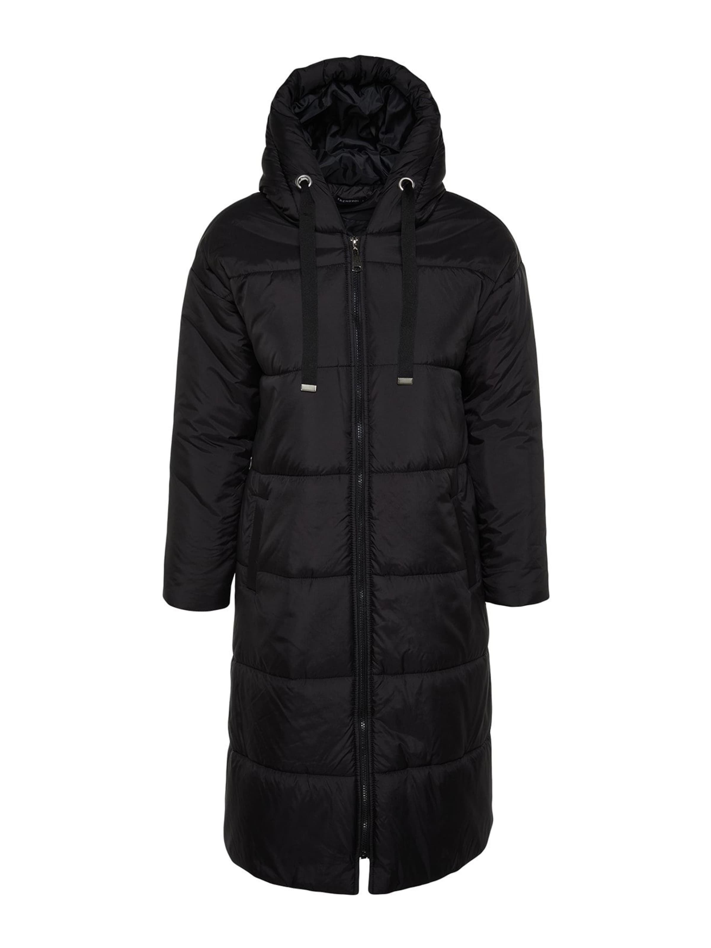 Trendyol Ανοιξιάτικο και φθινοπωρινό παλτό σε μαύρο: μπροστά