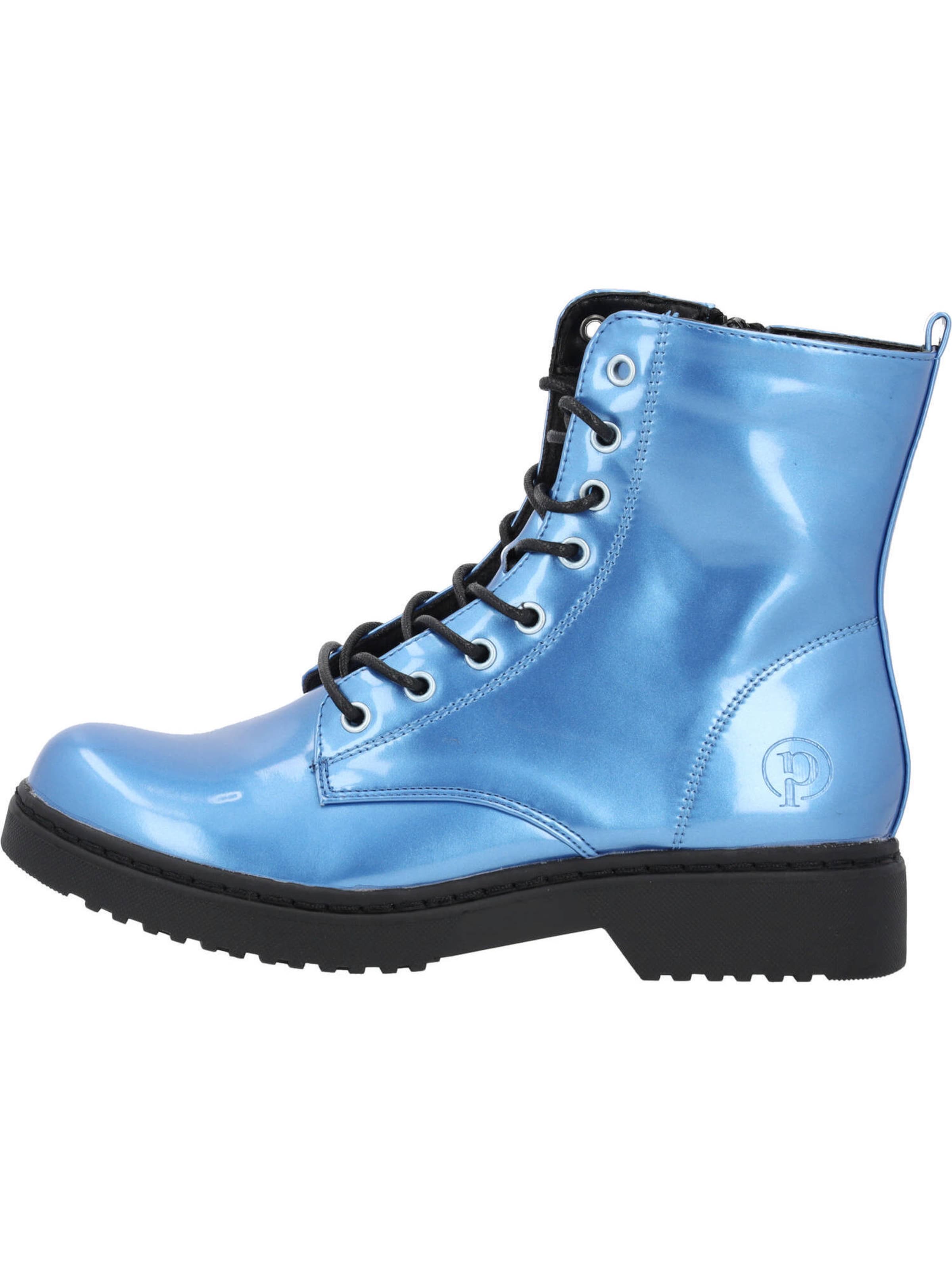 Palado by Sila Sahin Lace-up boot 'Djerba Gloss' in Blue