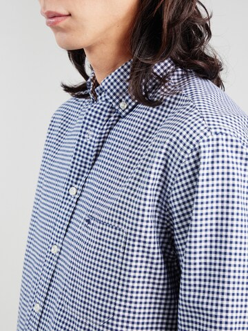 FYNCH-HATTON Regular fit Button Up Shirt 'Classic Vichy' in Blue