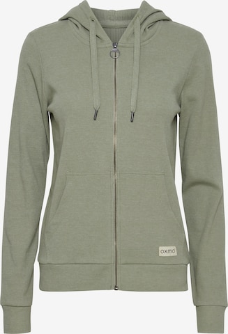 Oxmo Zip-Up Hoodie 'Lova' in Green: front