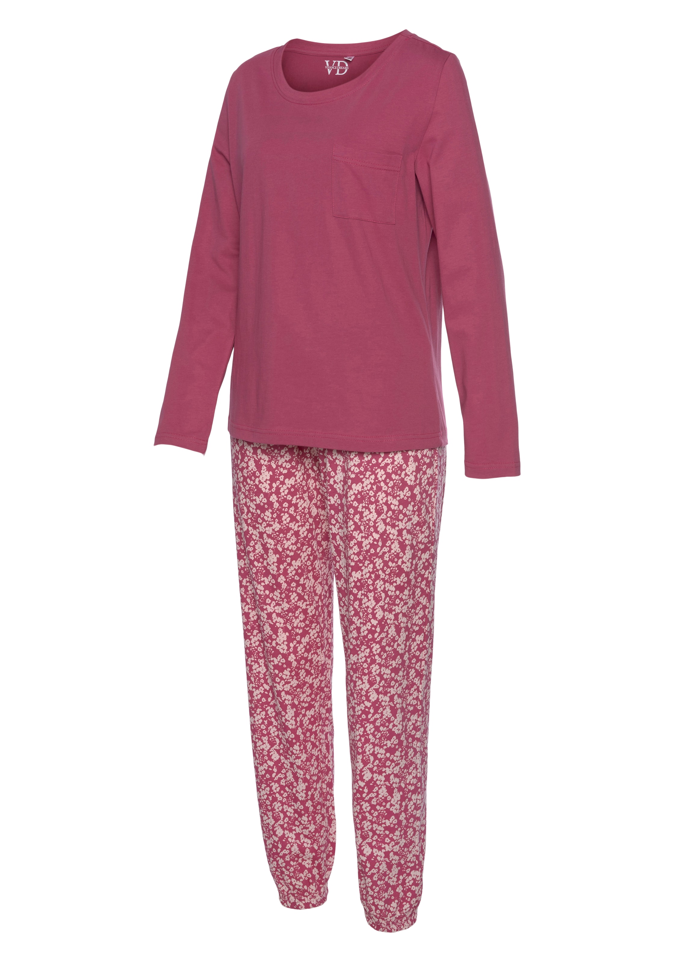 VIVANCE Pyjama 'Dreams' värissä vaaleanpunainen