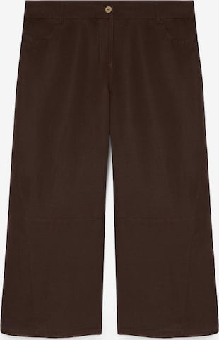 Wide Leg Pantalon Fiorella Rubino en marron : devant