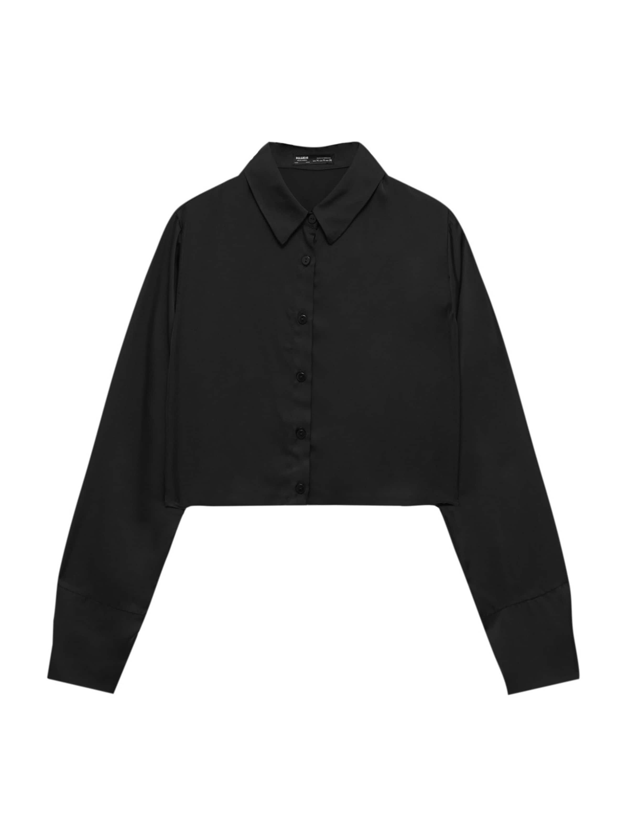 Pull&Bear Bluse in Schwarz: Vorderseite