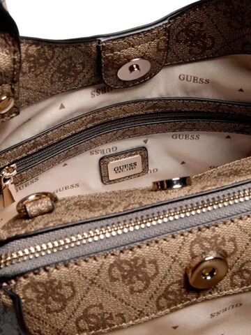 GUESS Nakupovalna torba 'Guess Cabas Lorella Petit Monogramme Latte Logo' | bež barva