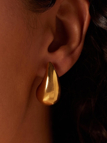 Boucles d'oreilles Lucardi en or : devant