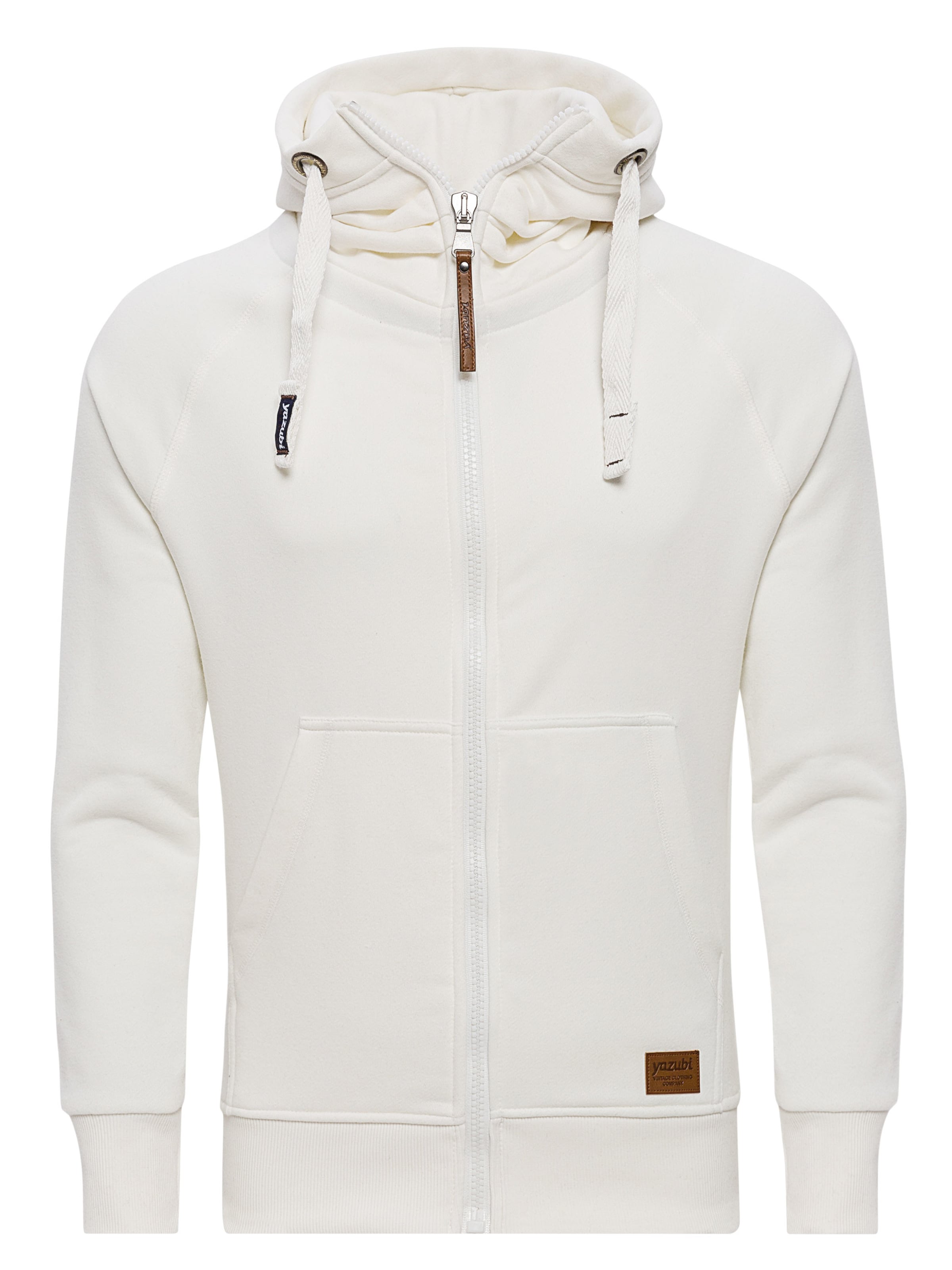 yazubi Zip-Up Hoodie 'Jacob' in White