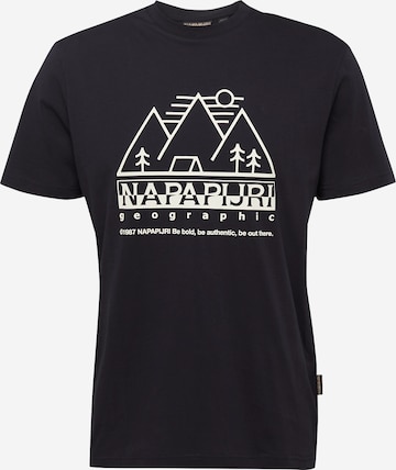 NAPAPIJRI T-Shirt 'FABER' in Schwarz: predná strana