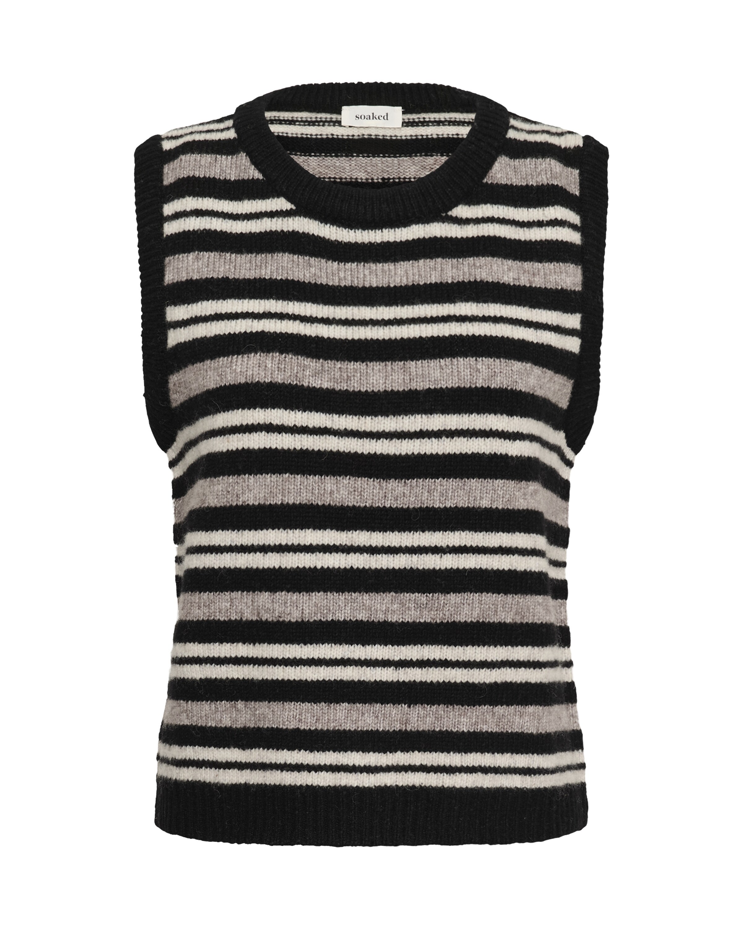 SOAKED IN LUXURY Strikvest 'Kaegan' i sort: forside
