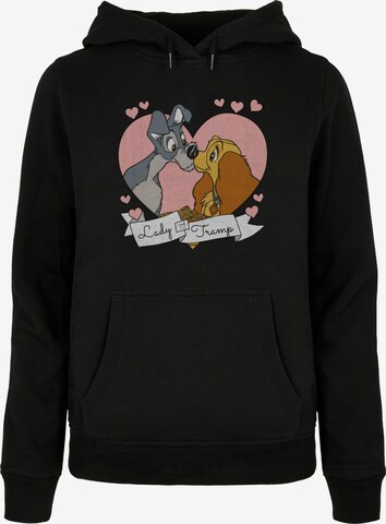 ABSOLUTE CULT Sweatshirt 'Lady And The Tramp - Love' in Black: front