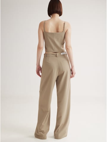 4TAILORS Loosefit Housut 'Ember' värissä beige