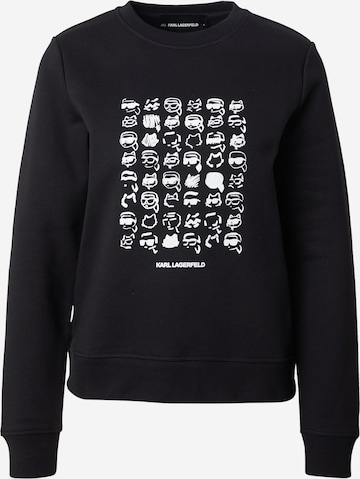 Bluză de molton 'IKON' de la Karl Lagerfeld pe negru: față