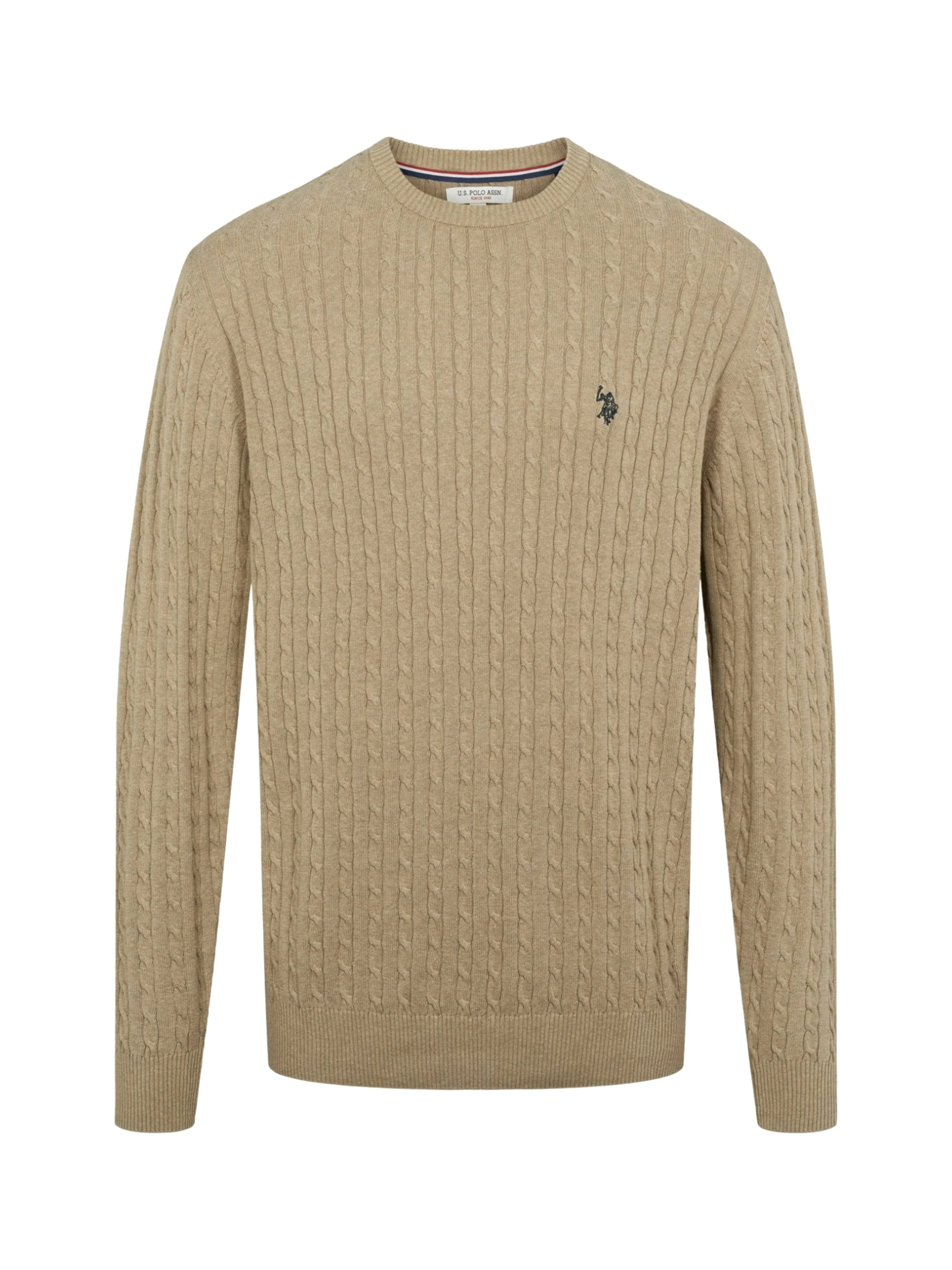 U.S. POLO ASSN. Pullover 'Mads' in Beige: Vorderseite