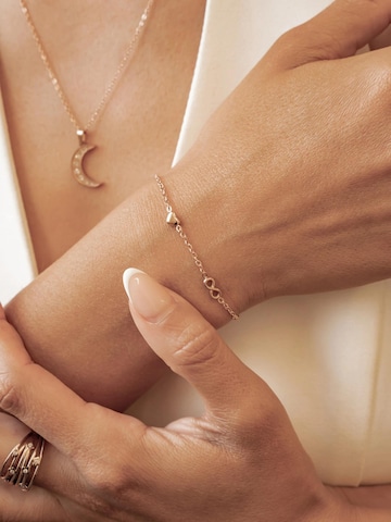 Bracelet 'Infinity Heart' Hey Happiness en or : devant