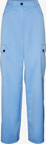 Noisy may Wide leg Cargo Pants 'Drewie' in Blue: front