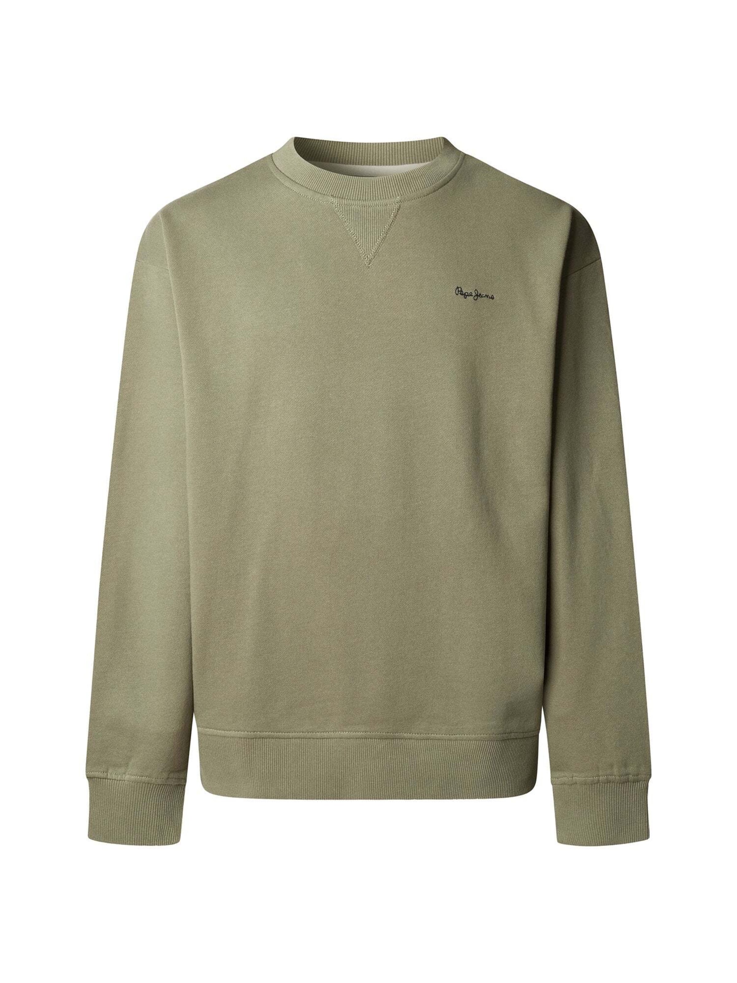 Pepe Jeans Sweatshirt 'GEO' in de kleur Olijfgroen, Productweergave