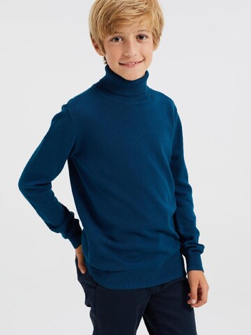 WE Fashion Sweater in Blue: front