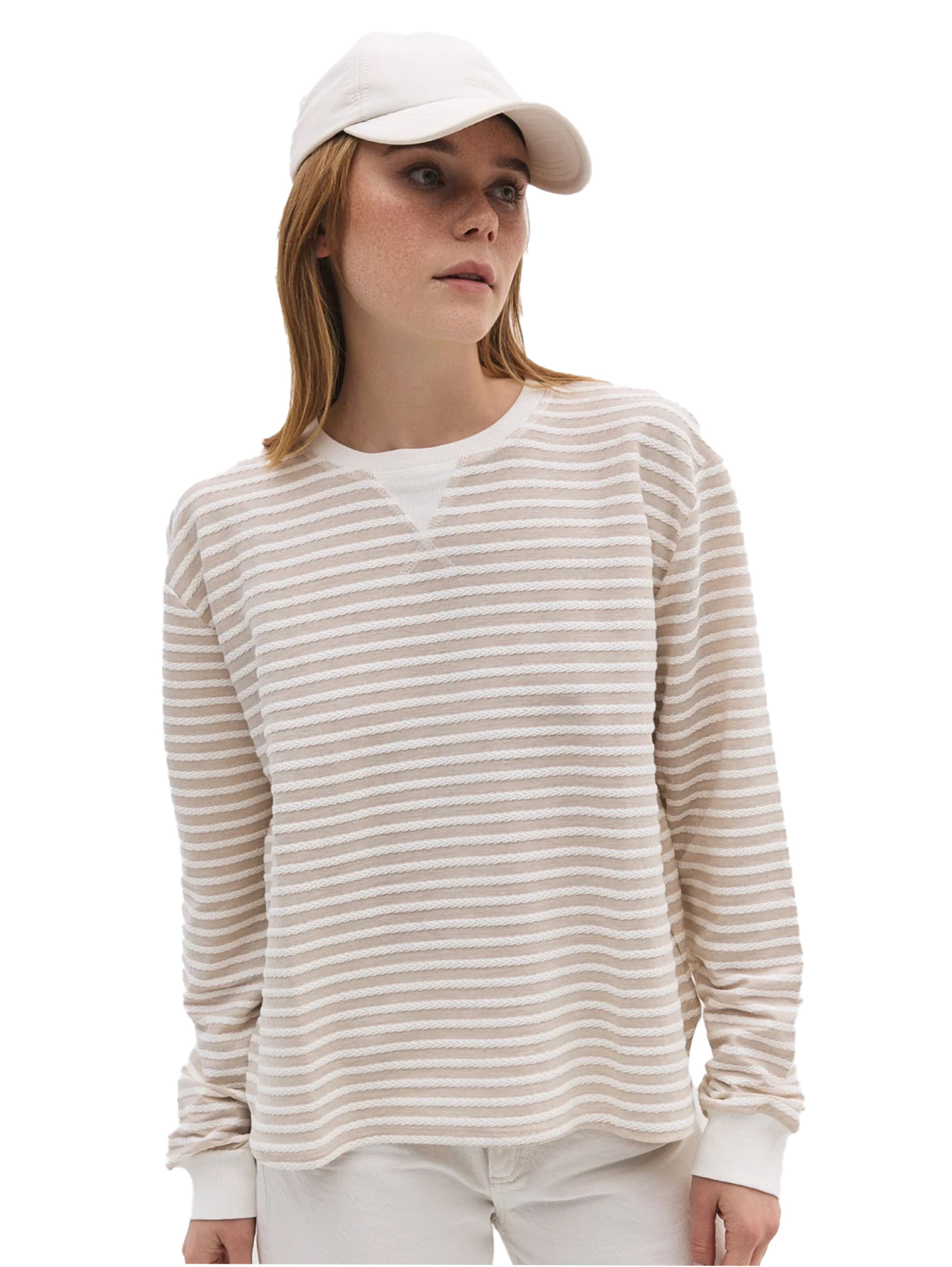 No Matter What Sweatshirt in Beige: Vorderseite