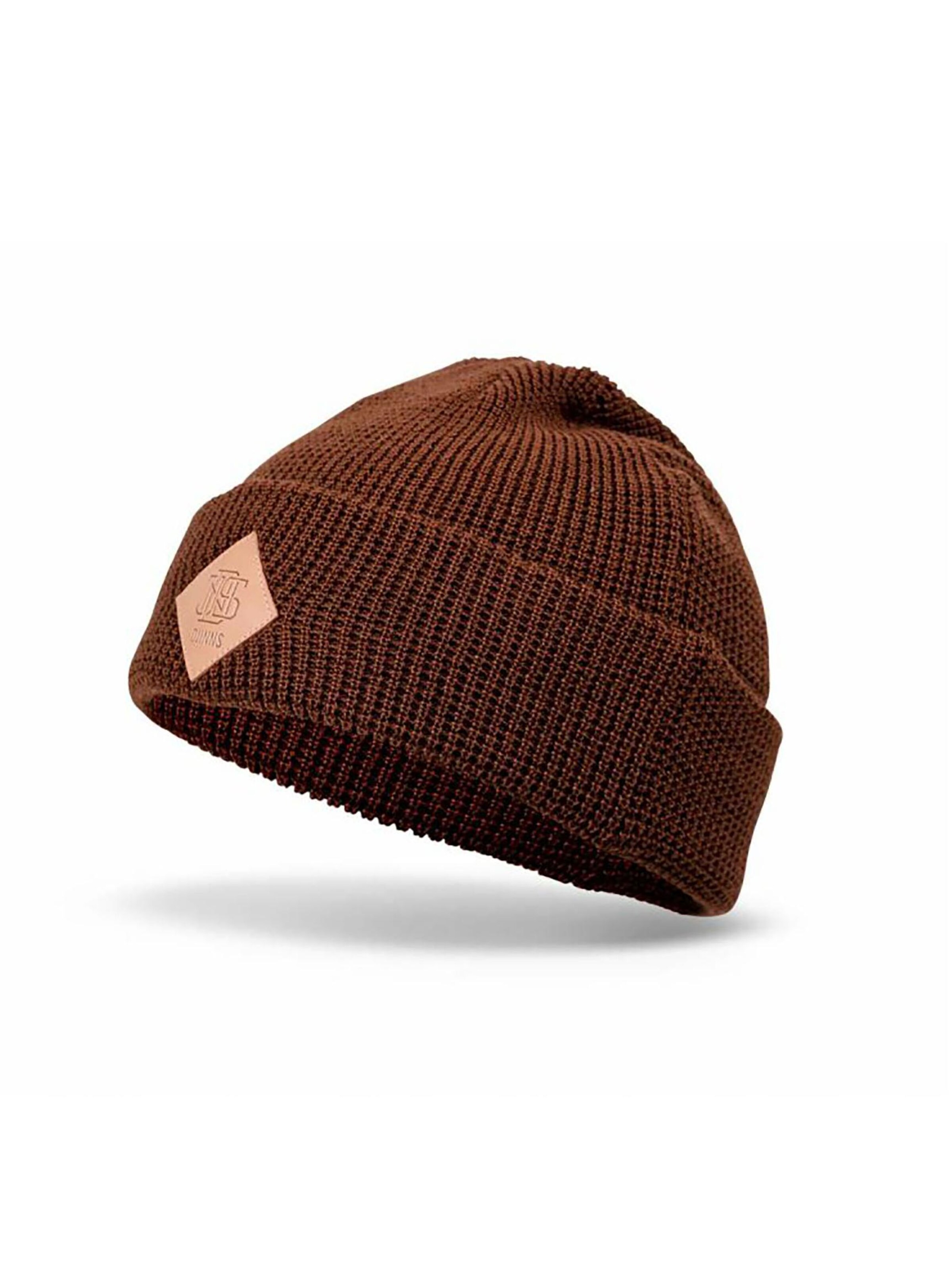 DJINNS Beanie 'Waffle' in Brown: front
