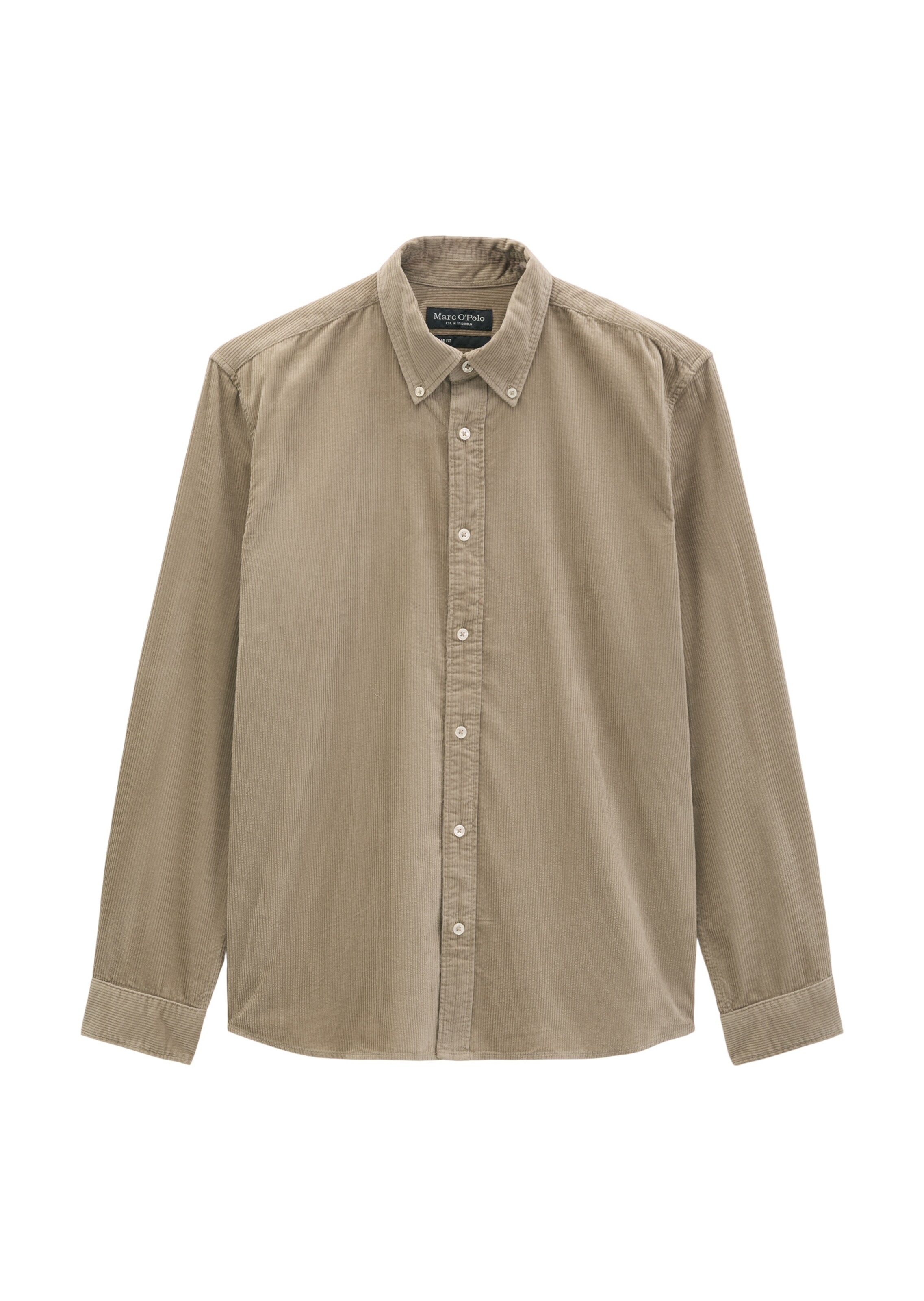 Marc O'Polo Regular fit Button Up Shirt in Beige: front