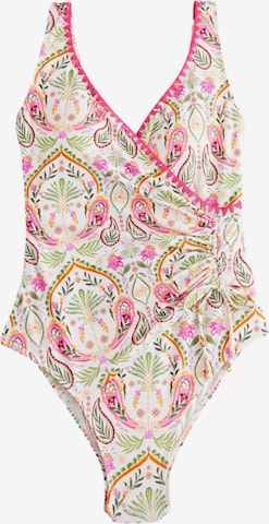 Next Pienentävät Uimapuku värissä valkoinen: etupuoli