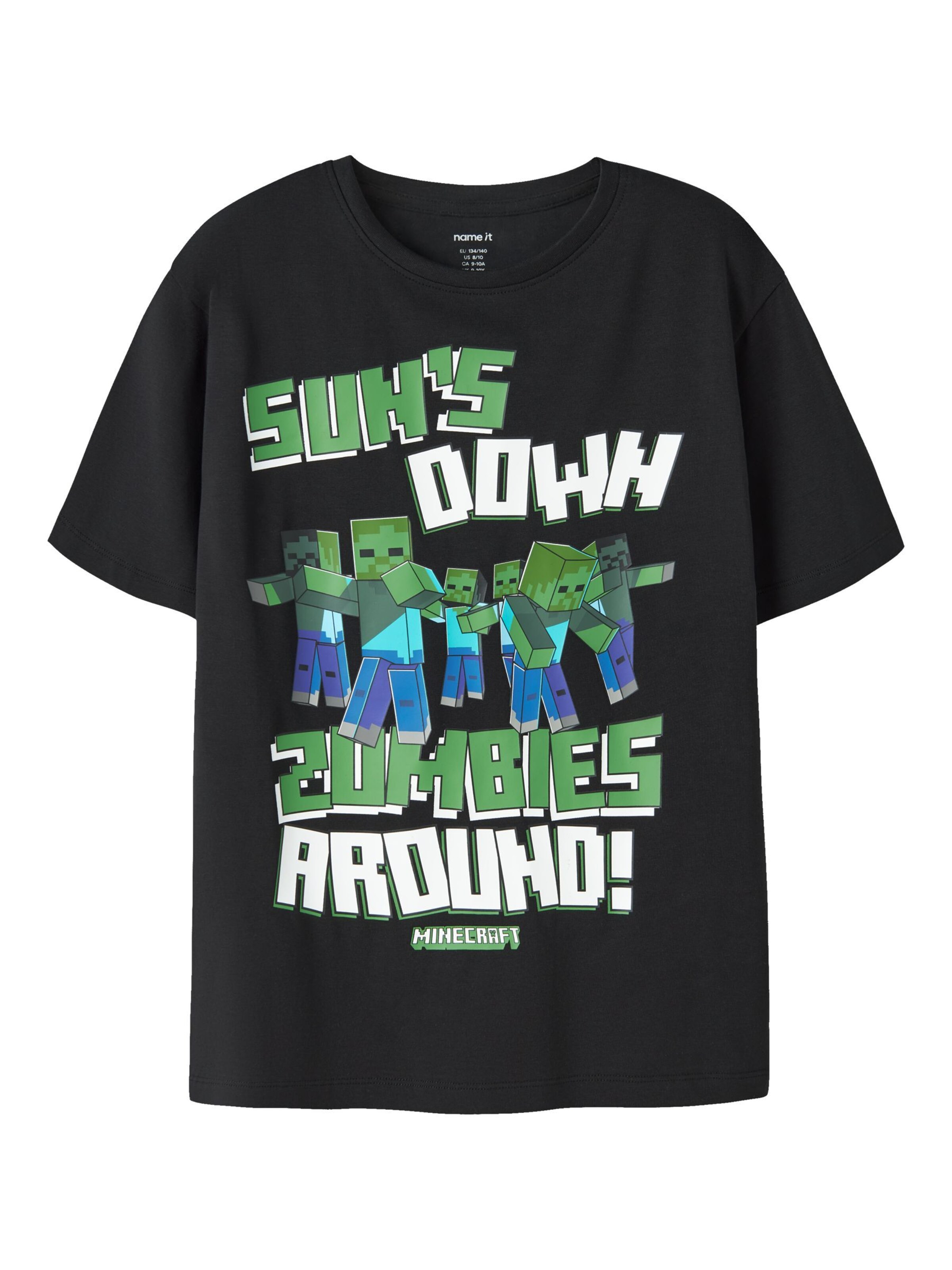 NAME IT - Camiseta en negro: frente