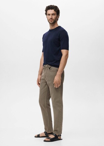 MANGO MAN Tapered Jeans 'Ben' in Grau