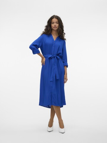 VERO MODA Shirt dress 'BUMPY' in Blue: front