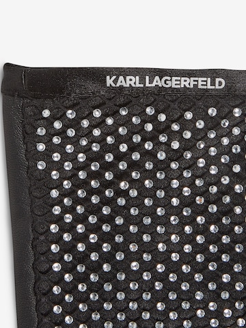 Guanti con dita corte 'Evening Rhinestone' di Karl Lagerfeld in nero