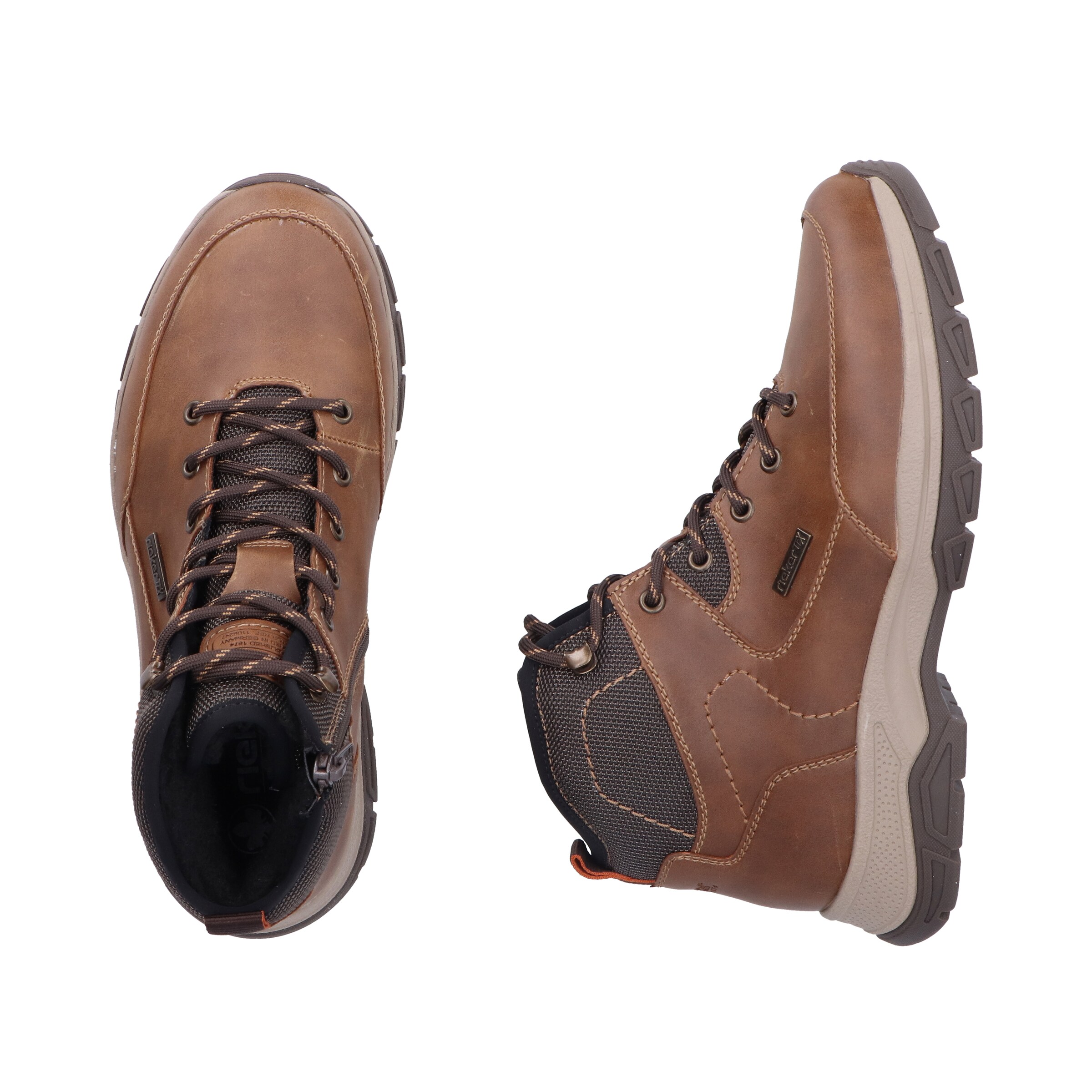 Rieker Lace-Up Boots in Brown