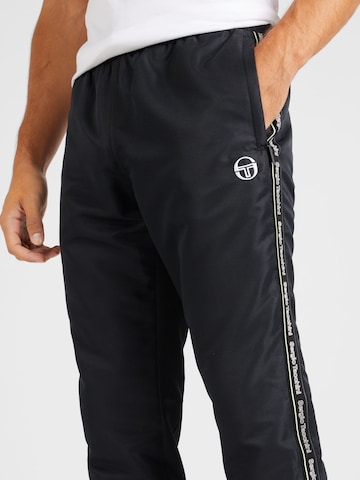 Sergio Tacchini Tapered Sporthose 'MIDDAY' in Schwarz