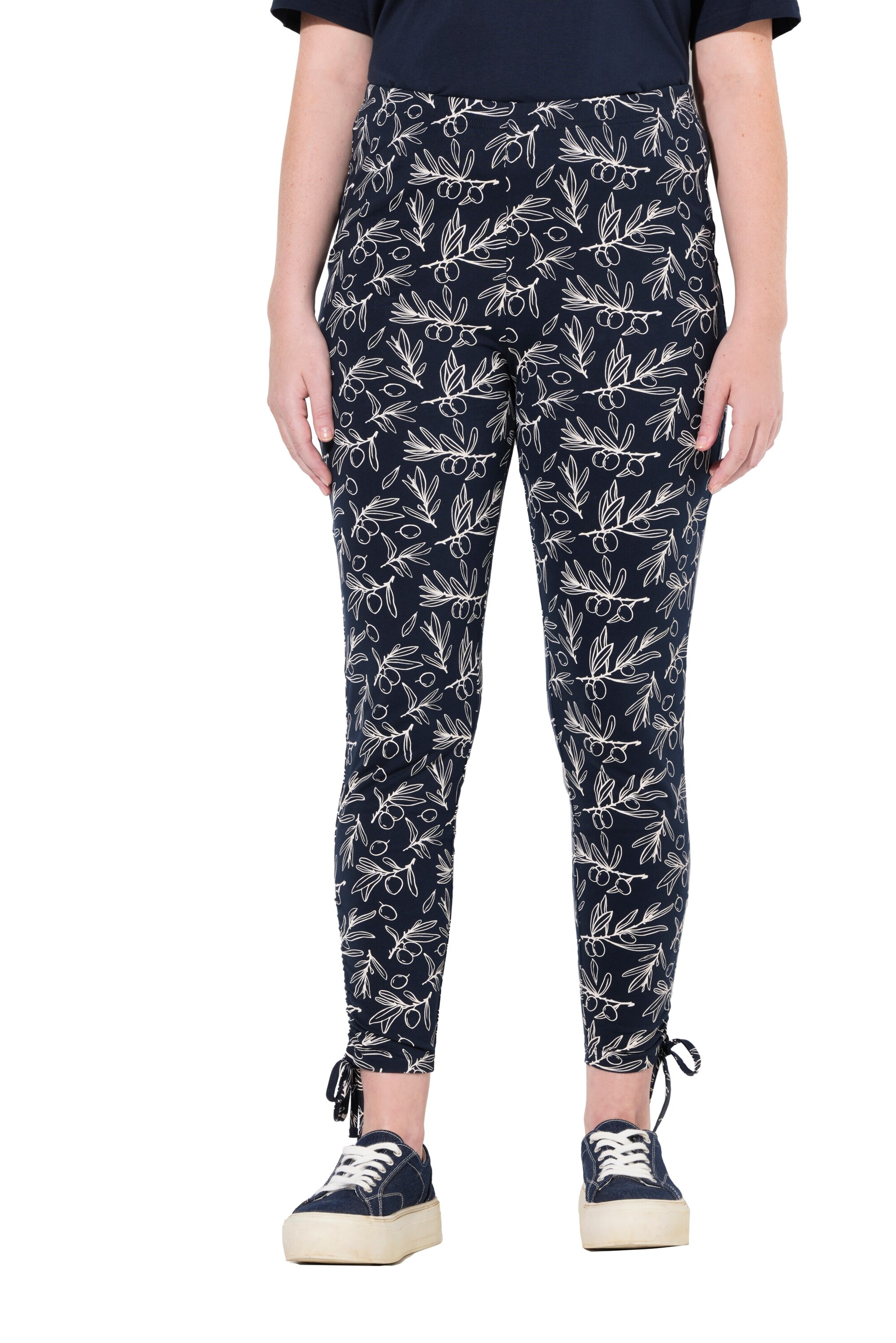 Ulla Popken Slimfit Broek in Blauw: voorkant