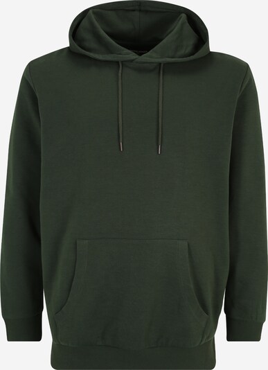 Jack & Jones Plus Sportisks džemperis, krāsa - tumši zaļš / balts, Preces skats