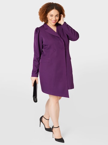 Chi Chi Curve Shirt Dress in Purple