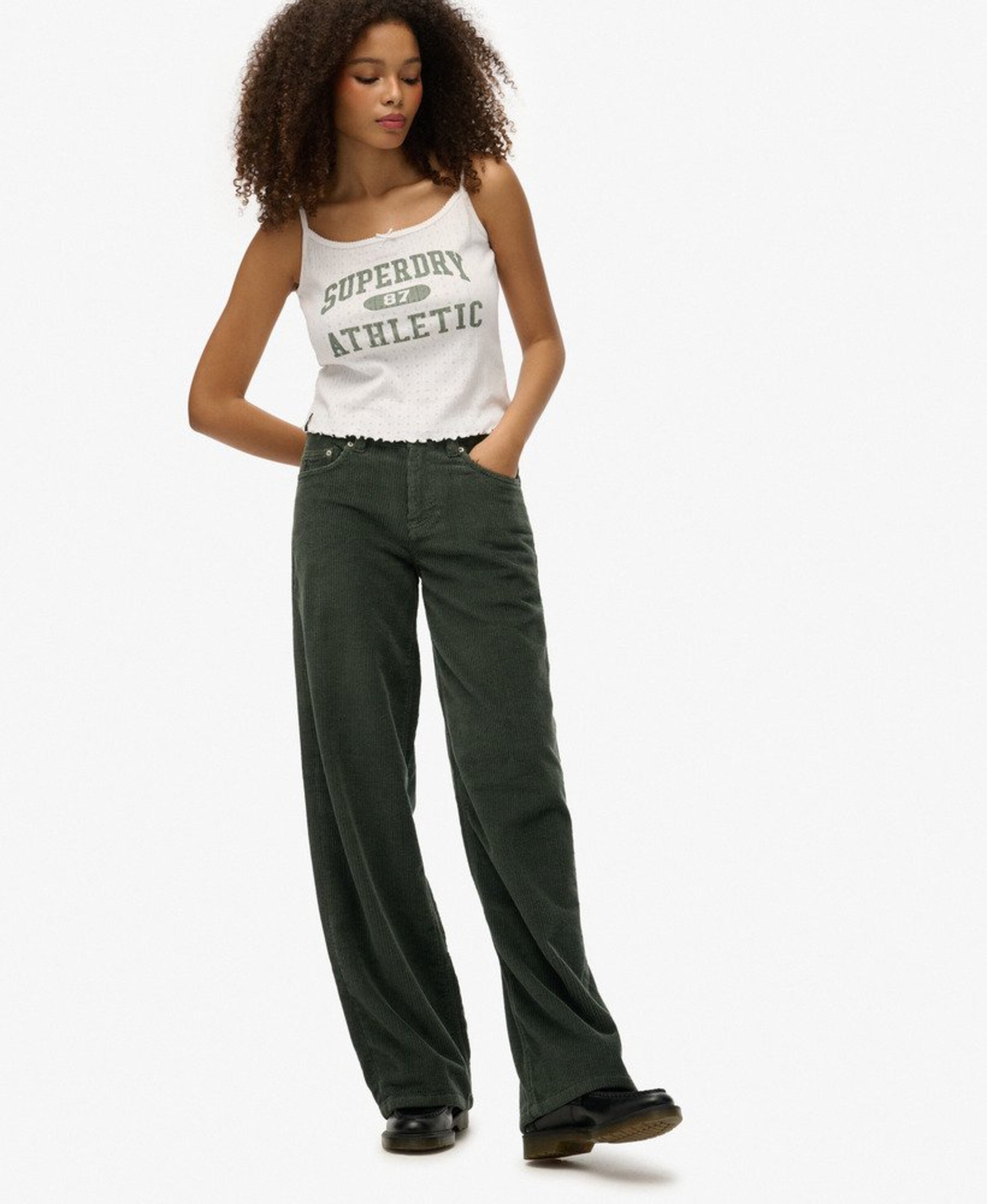 Baggy Pantalon 'Jumbo' Superdry & Co en vert
