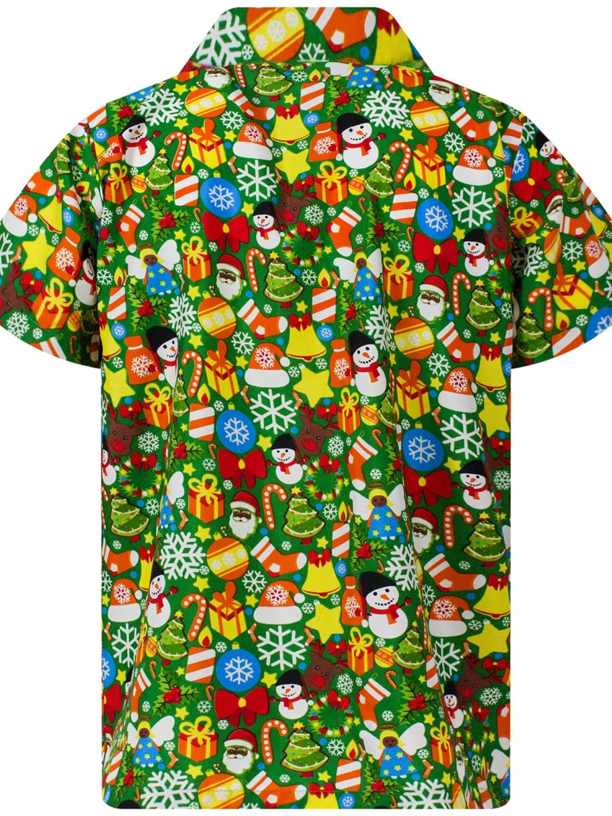 Regular fit Camicia 'Christmas Allover' di King Kameha in verde