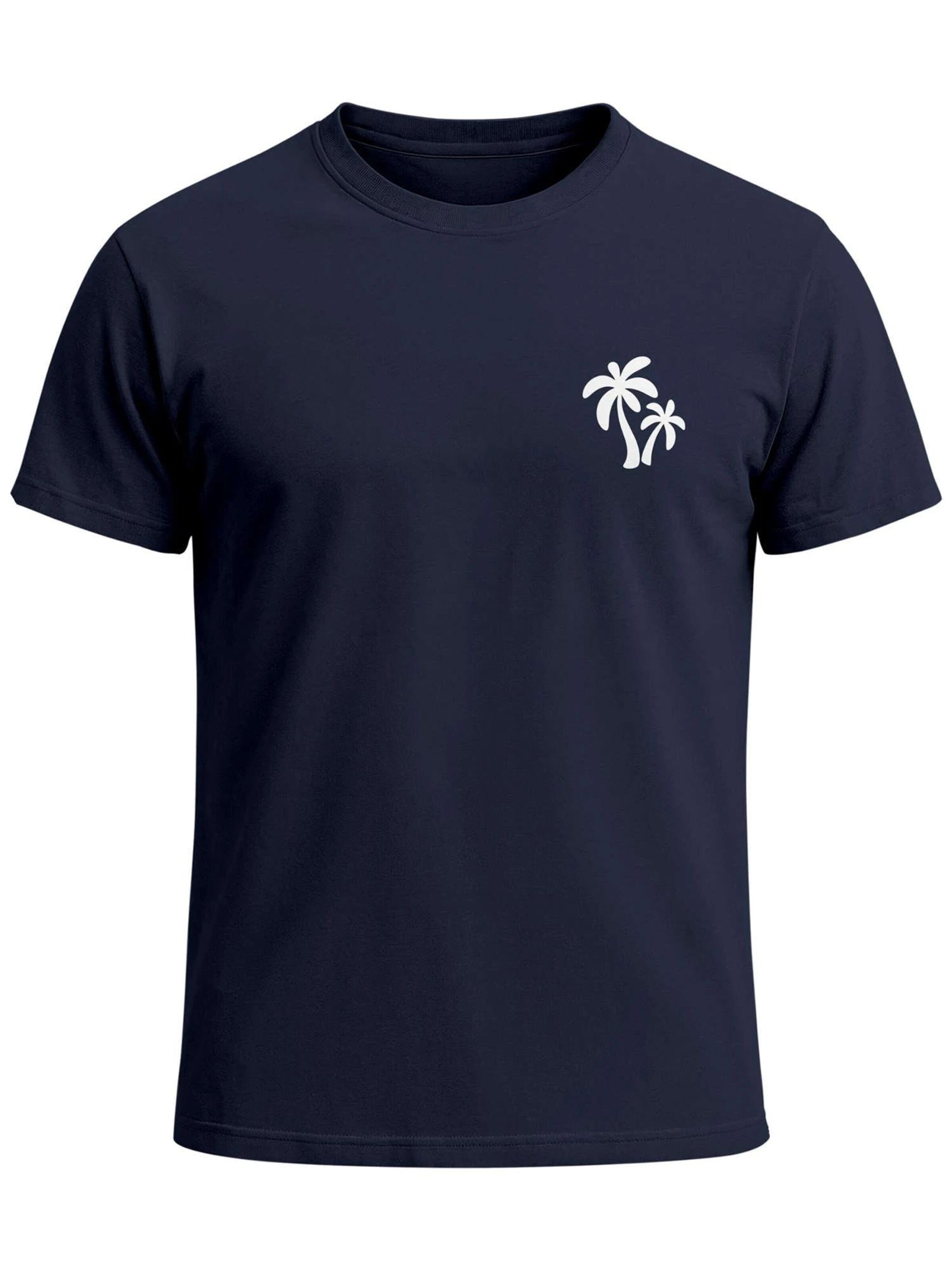 Neverless Shirt 'Logo Palmen'‌ in Blau