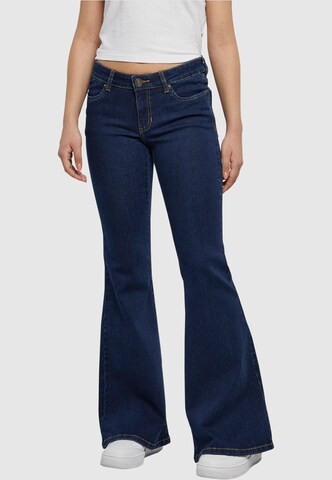 Urban Classics Flared Jeans in Blauw: voorkant