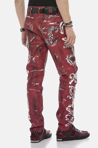 CIPO & BAXX Slimfit Jeans 'DENIM' in Rood