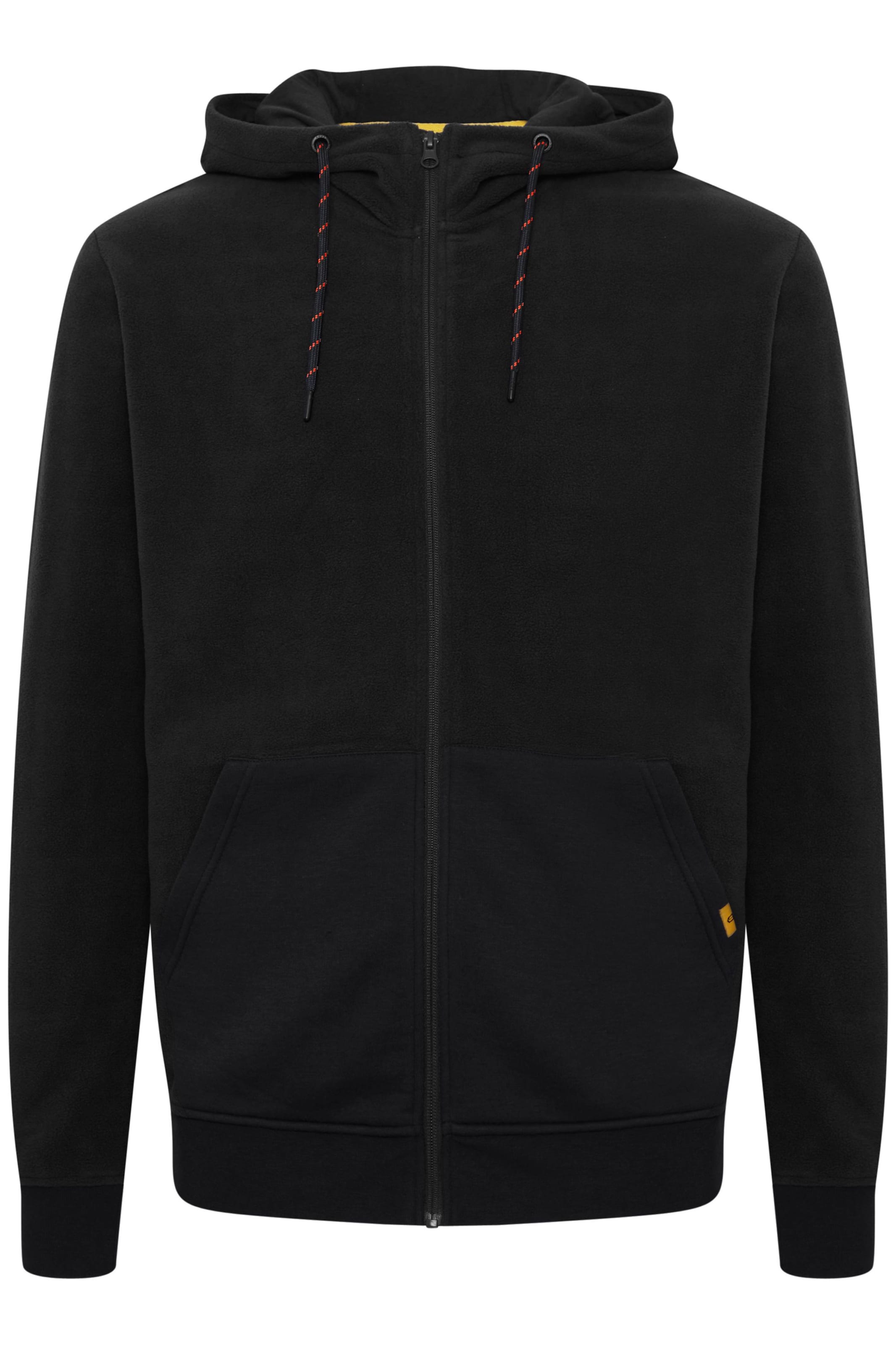 INDICODE JEANS Fleece jas 'Lando' in Zwart: voorkant