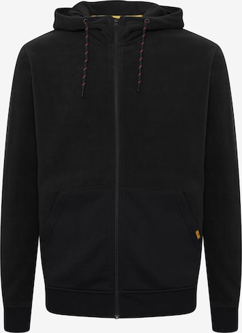 INDICODE JEANS Fleece jas in Zwart: voorkant