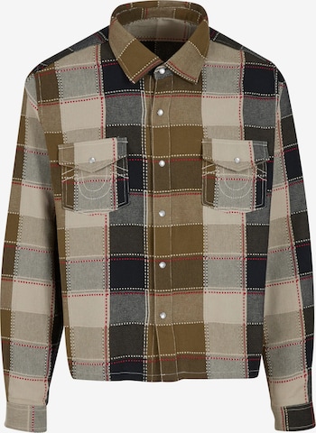 Coupe regular Chemise True Religion en marron : devant